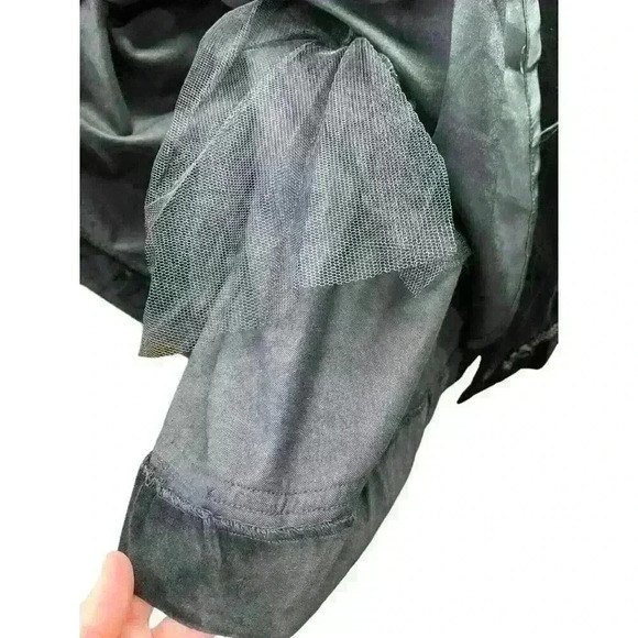 Elebini Girls Coat & Cape Set Black Velvet with Trim Size 6 Great Condition - Picture 16 of 16